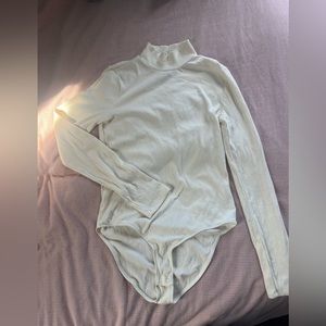 Gap white mock neck body suit